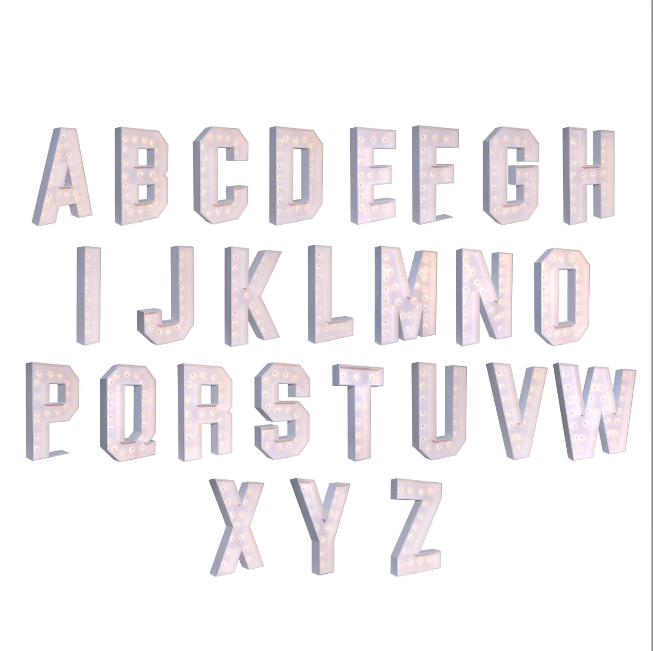 4’ Wood Marquee Letters with Lights