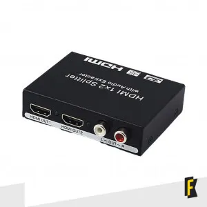 Splitter Divisor HDMI - 1 entrada e 2 saidas Full HD + Áudio Optico/RCA