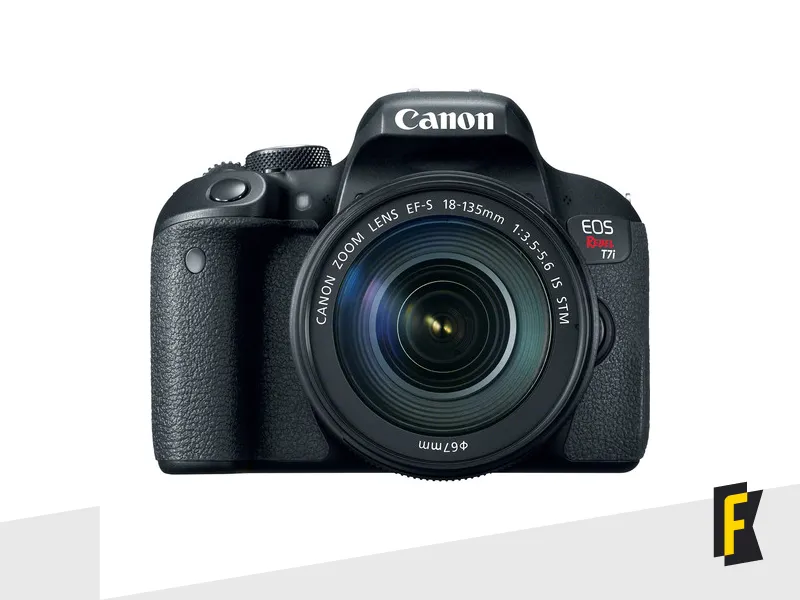 Câmera Canon EOS Rebel T7i+ EF-S 18-55 f/3.5-5.6 IS STM