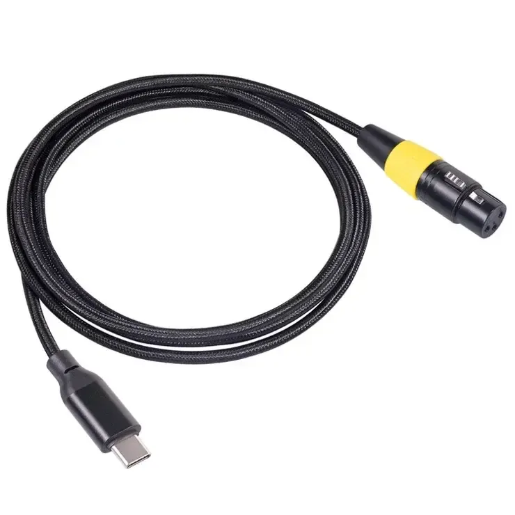 Cabo XLR (F) p/ USB-c (celular) - 5m
