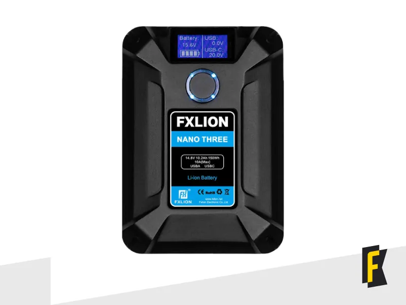 Bateria V-Mount Fxlion NANO THREE 150Wh 14.8V D-Tap, USB-C, USB