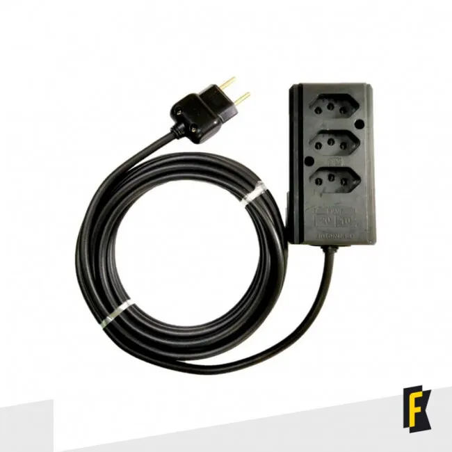 Prolonga 5 metros - 3 tomadas (extensão)