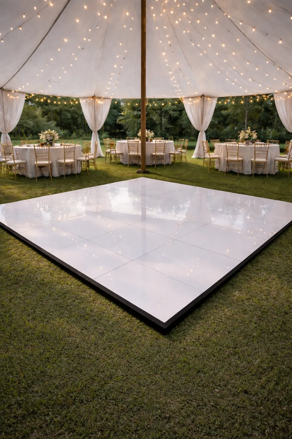 Slate white dance floor 