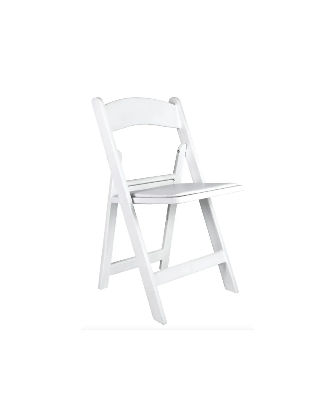 White Resin Folding Chair 