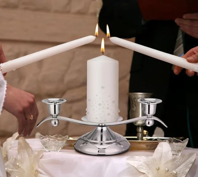 Silver Unity Ceremony Candle Holder