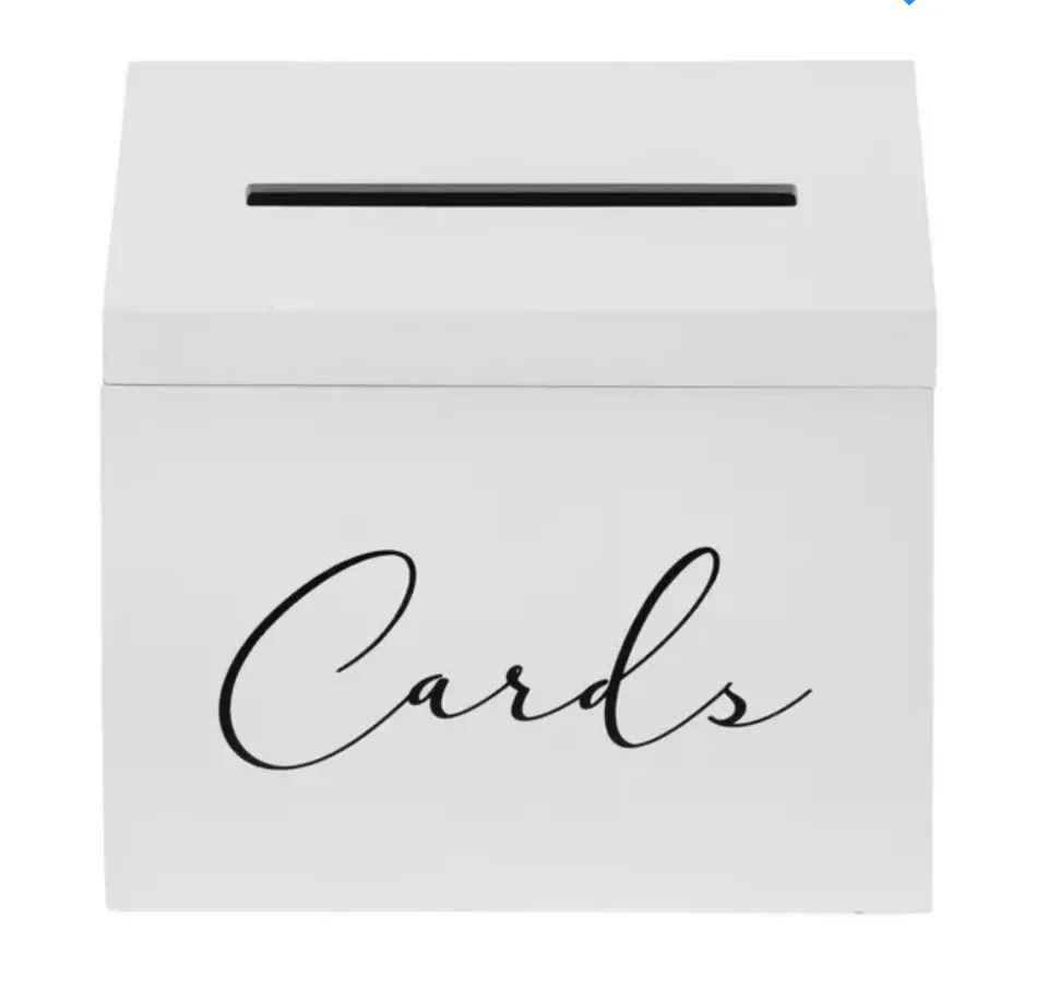 White with Black Lettering Card Box