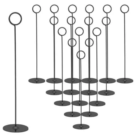 Black Metal Table Numbers or Card Holders - Set of 8