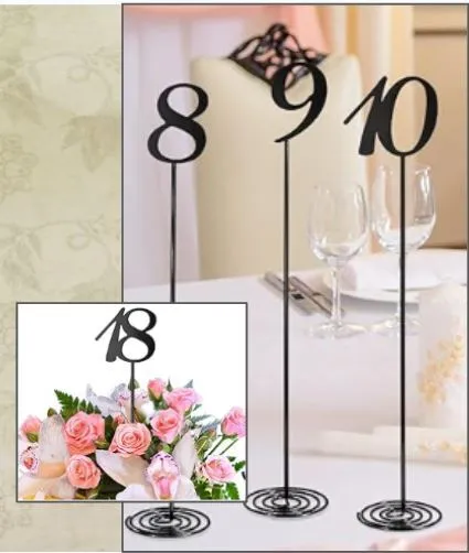 Black Metal Table Numbers - 1-18