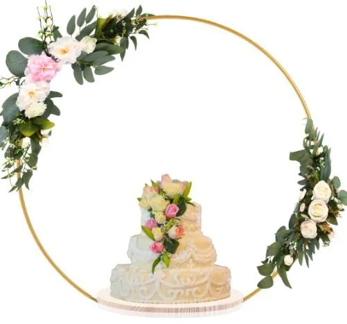 Gold Round Metal Cake Stand