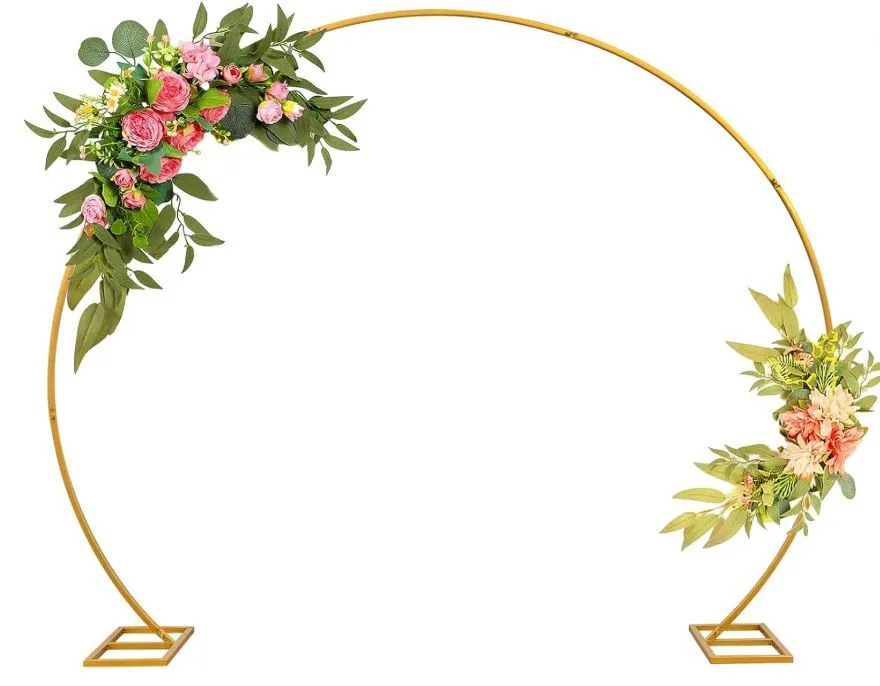 8 FT Wide Round Gold Arch