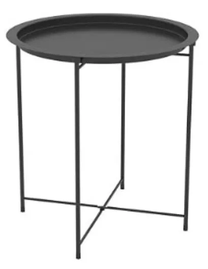 Small Metal Black Folding Table