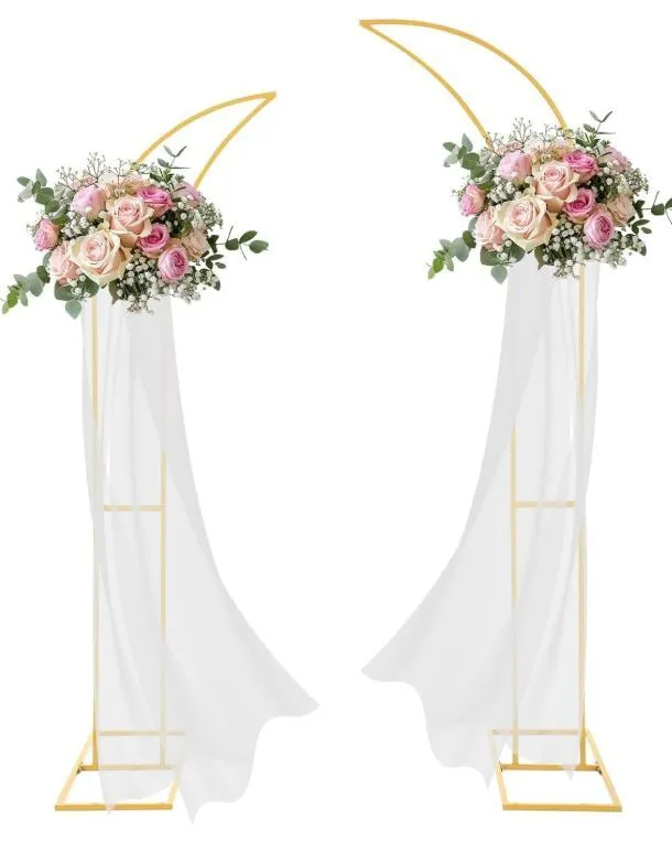 Curved Gold Metal Arch Set of 2