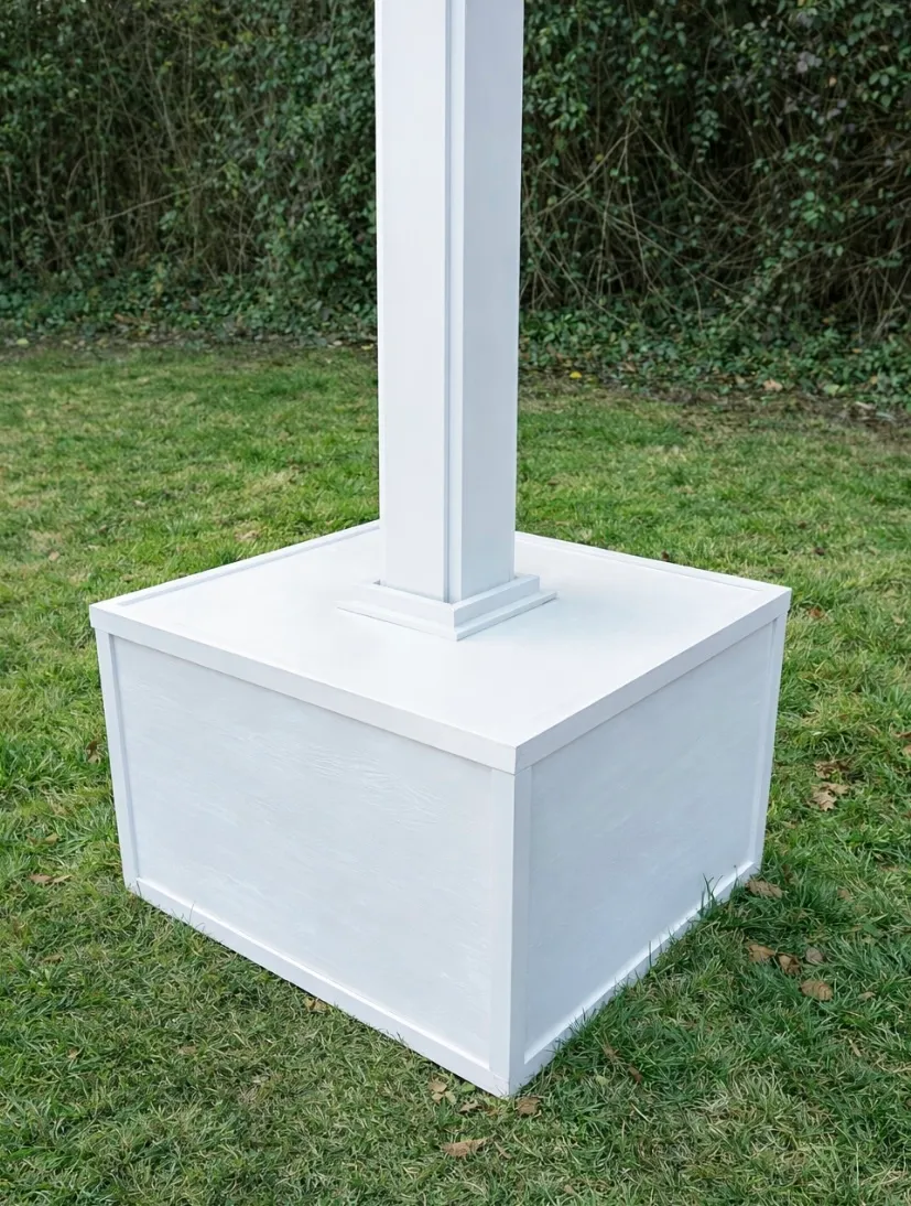 All-White Pedestal Cross Base