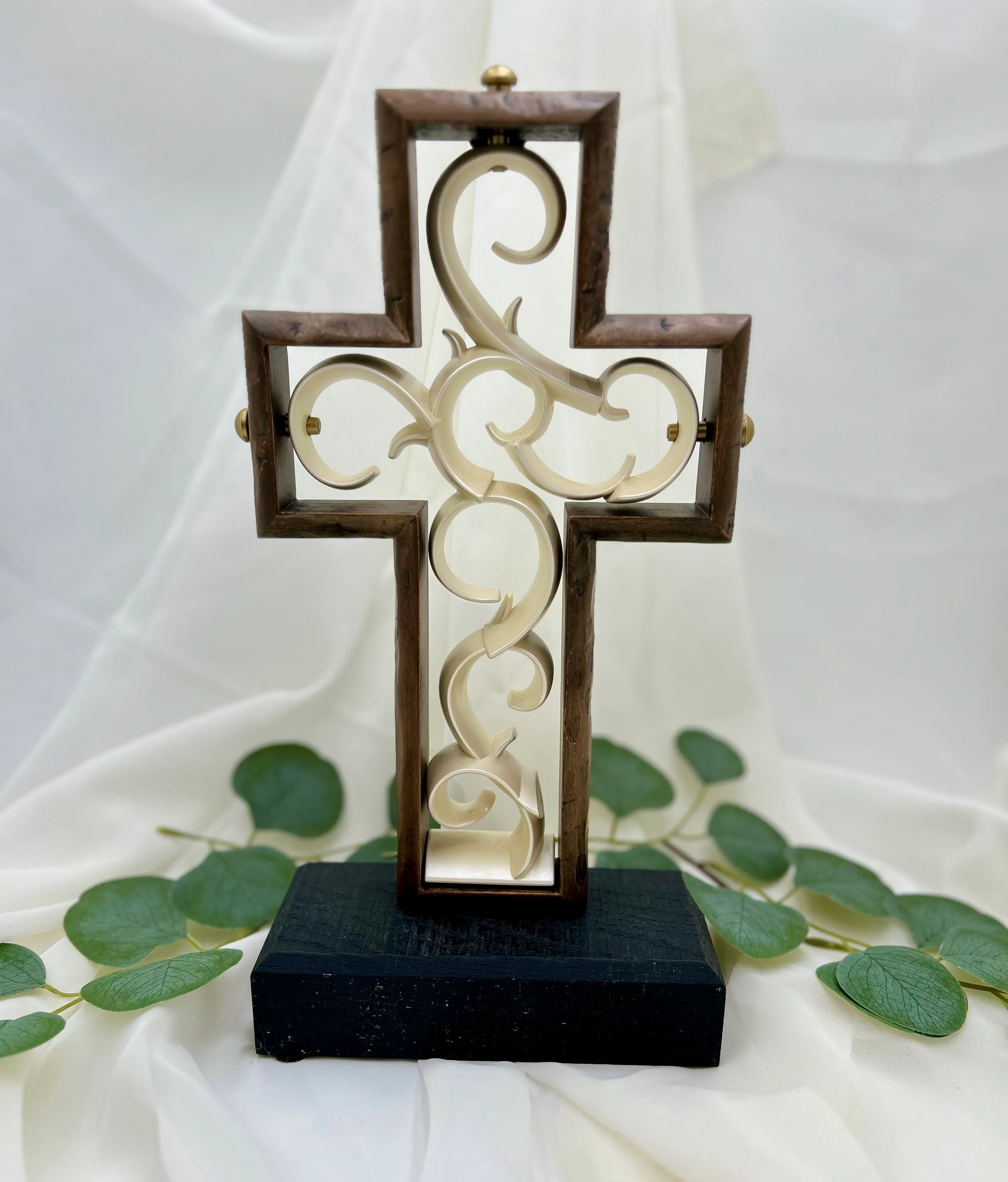 Unity Cross® – Rustic Wood & Warm Ivory