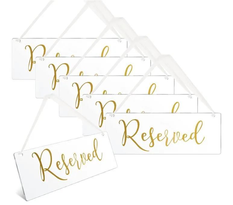 Gold on Acrylic Reserved Signs