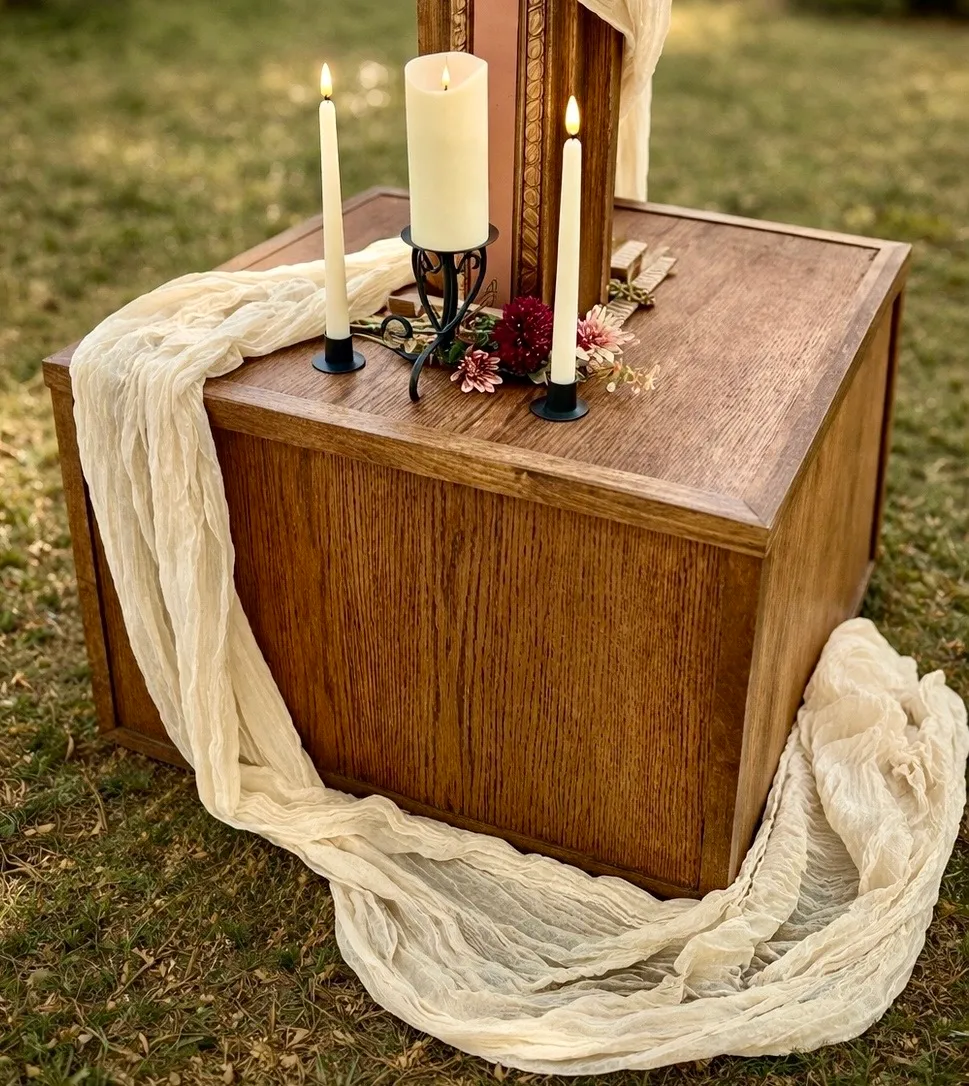 Wood Pedestal Base for Cedar Cross