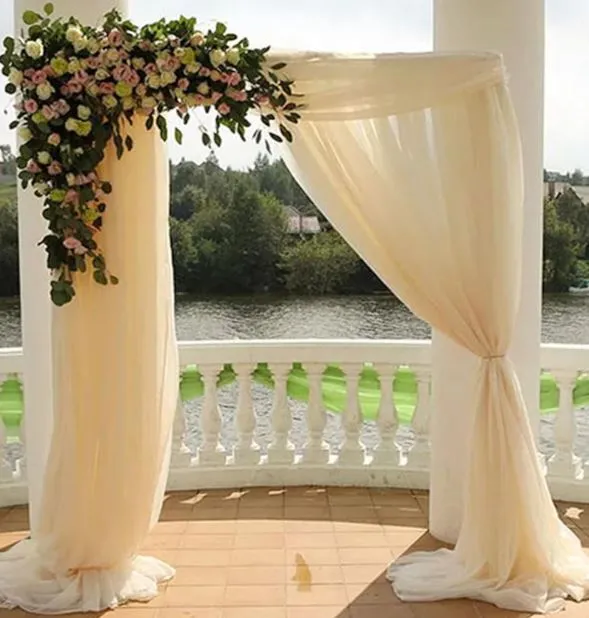 Champagne Tulle Draping Fabric