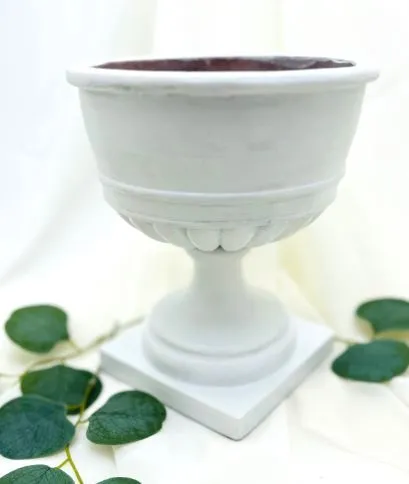 White Resin Urn