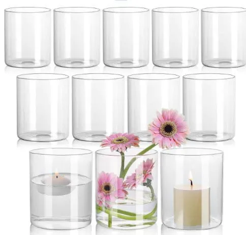 4" H Glass Cylinder Vases