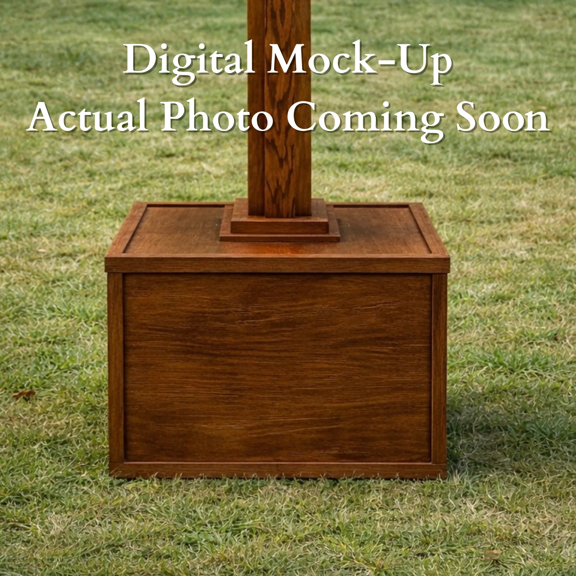 Wood Pedestal Base for Cedar Cross