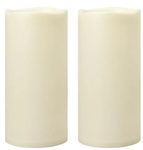 Extra Large Ivory LED Pillar Candle