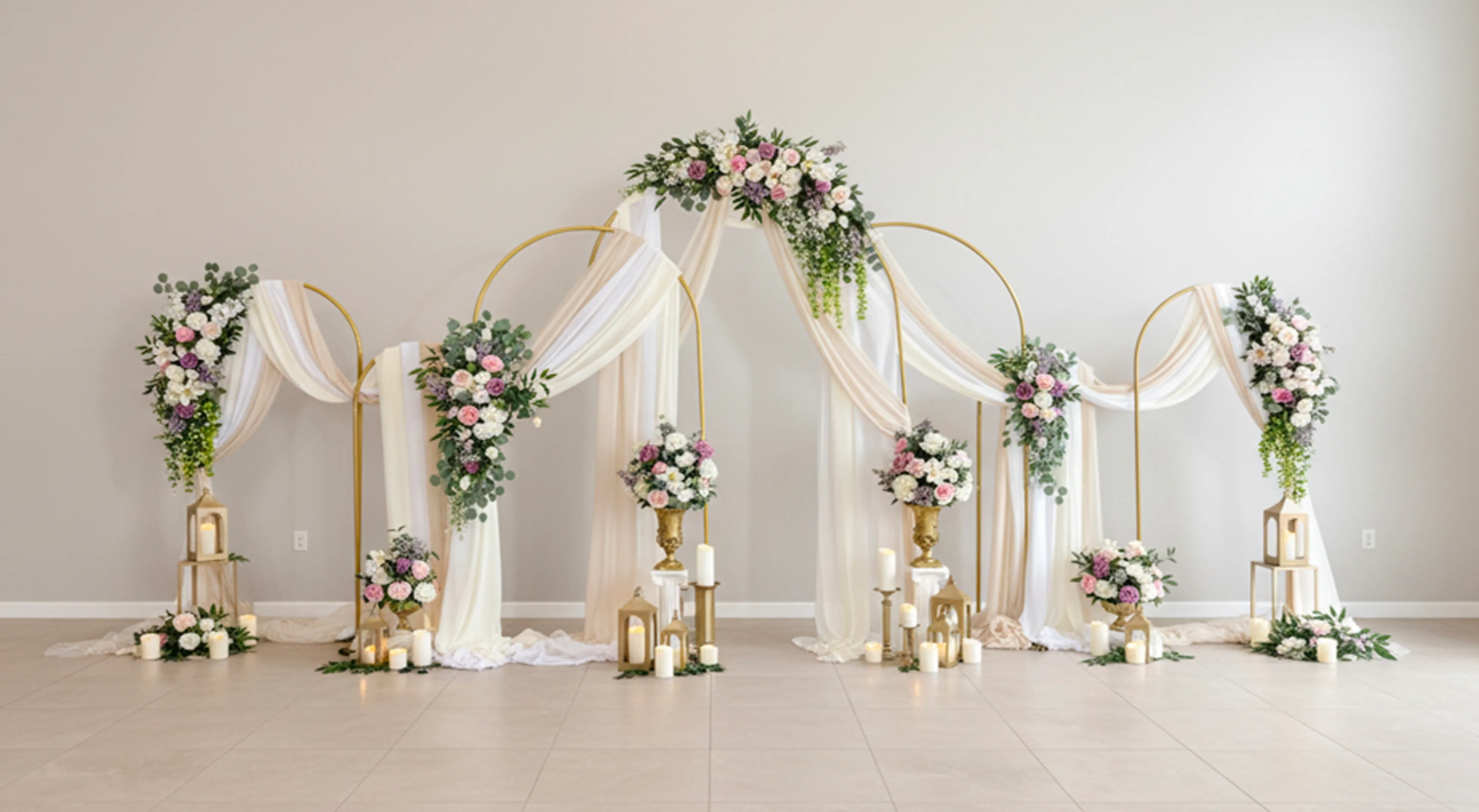"Grace Upon Grace" Backdrop with Custom Florals