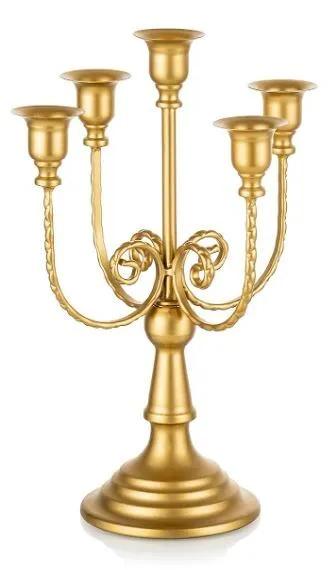 Gold Metal Candelabra Candle Holders