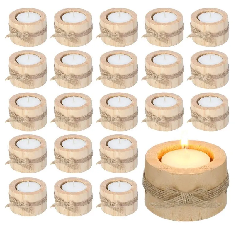 Wooden Tealight Candle Holders