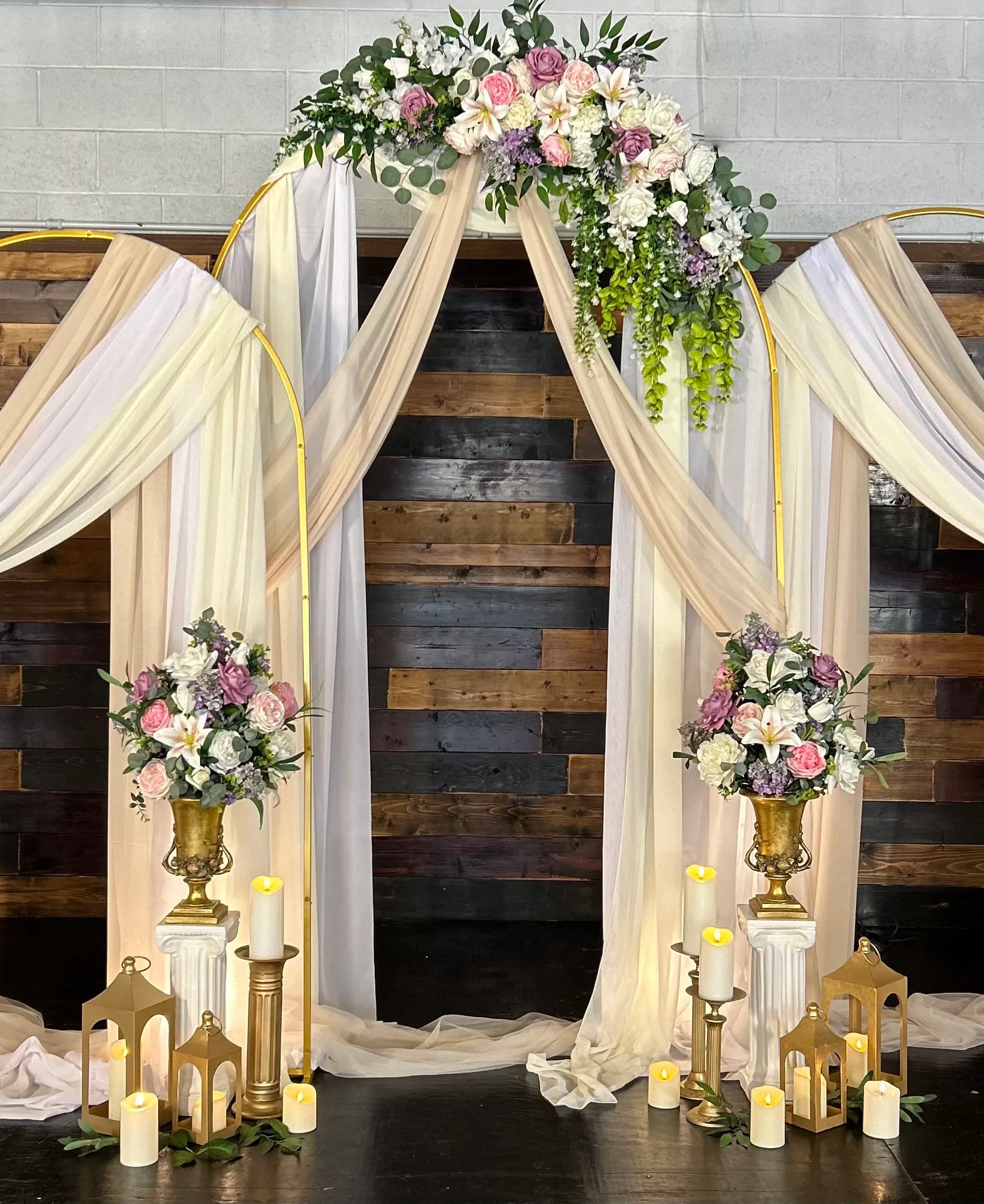 "Grace Upon Grace" Backdrop with Custom Florals