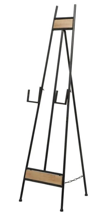 Black Metal with Wood Accents Easel