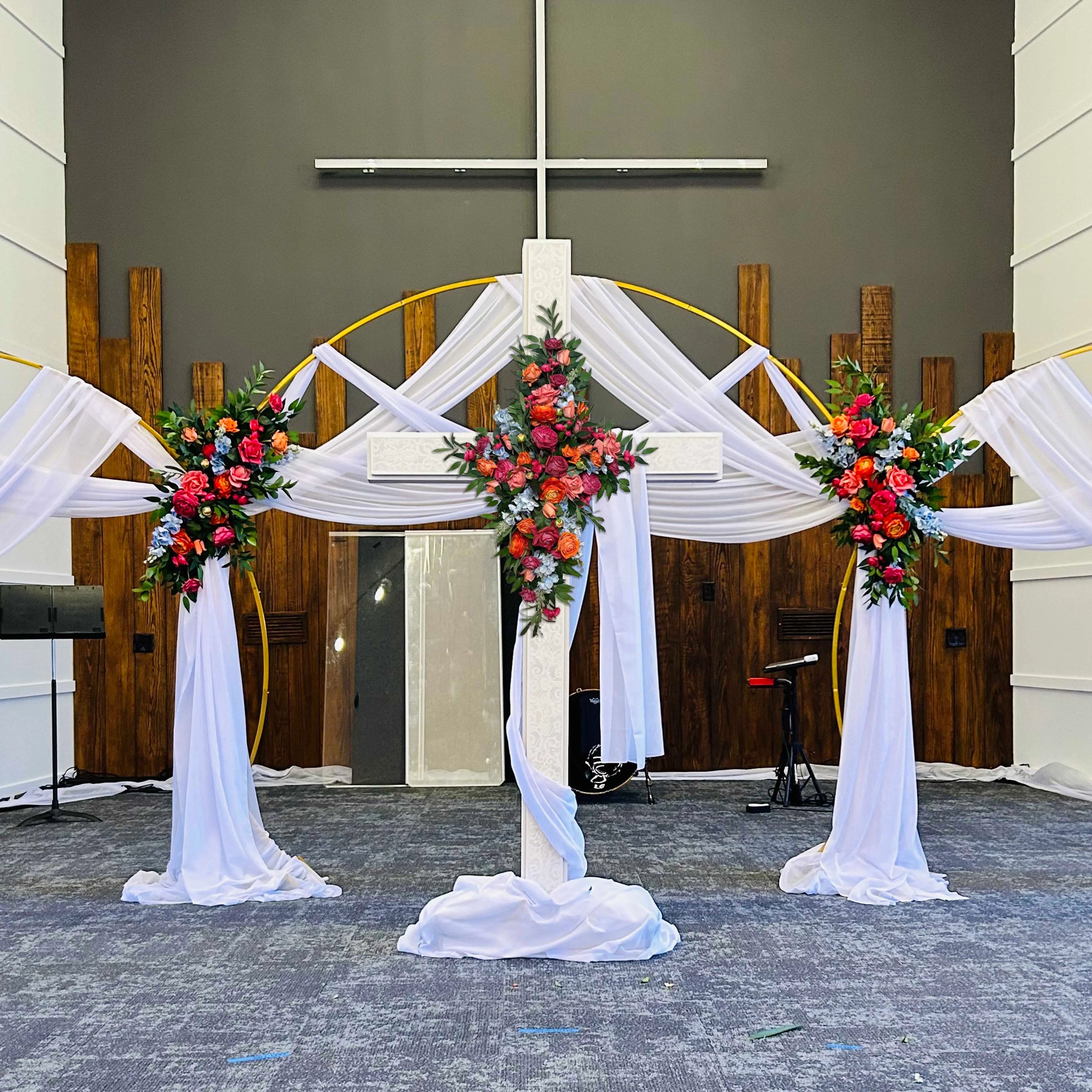 "Three in One" Backdrop with Custom Florals