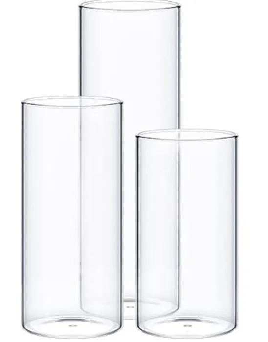 Glass Cylinder Vases in Mixed Sizes