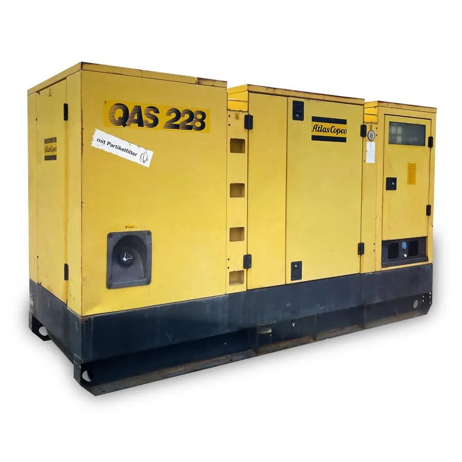 QAS 228, Génératrice mobile diesel Atlas Copco – 200 kVA – 9 h d’autonomie