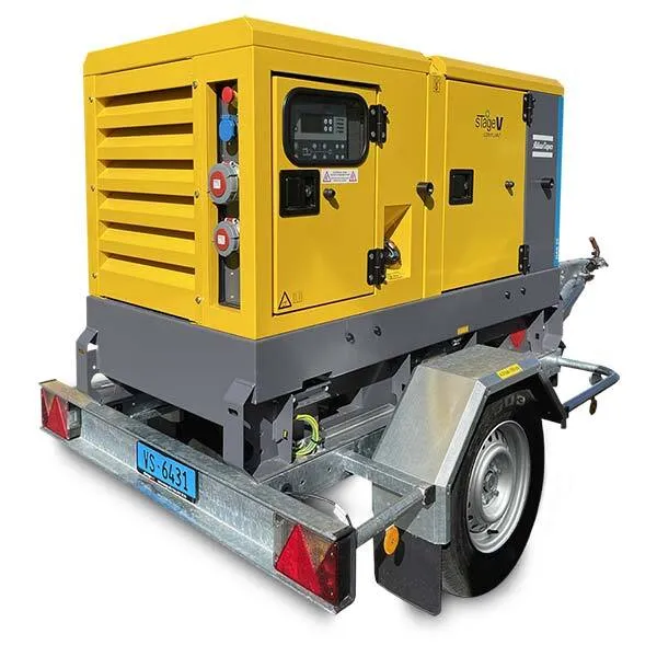 QAS 20 AMF, Génératrice mobile diesel Atlas Copco – 17 kVA – 25 h d’autonomie