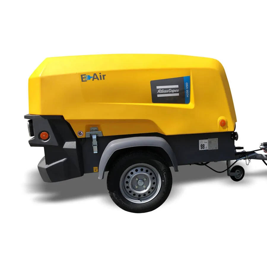 E-Air H250 VSD ⚡🍃, Compresseur électrique Atlas Copco – 5 à 12 bar – 1.2 à 6.6 m³/min (PACE)