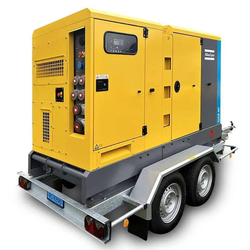 QAS 60, Génératrice mobile diesel Atlas Copco – 60 kVA – 9 h d’autonomie