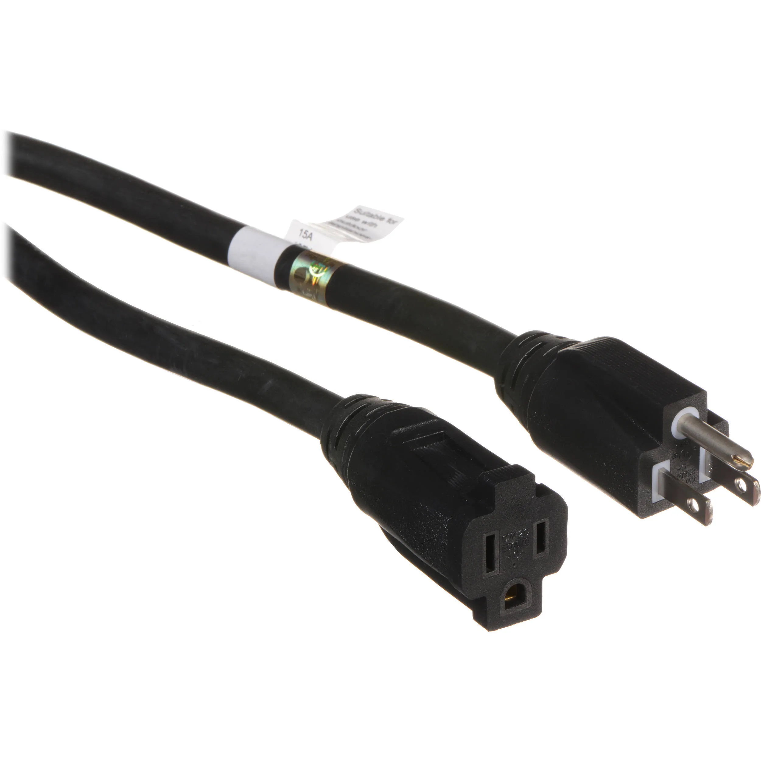 25' Power Cord - 12AWG Black