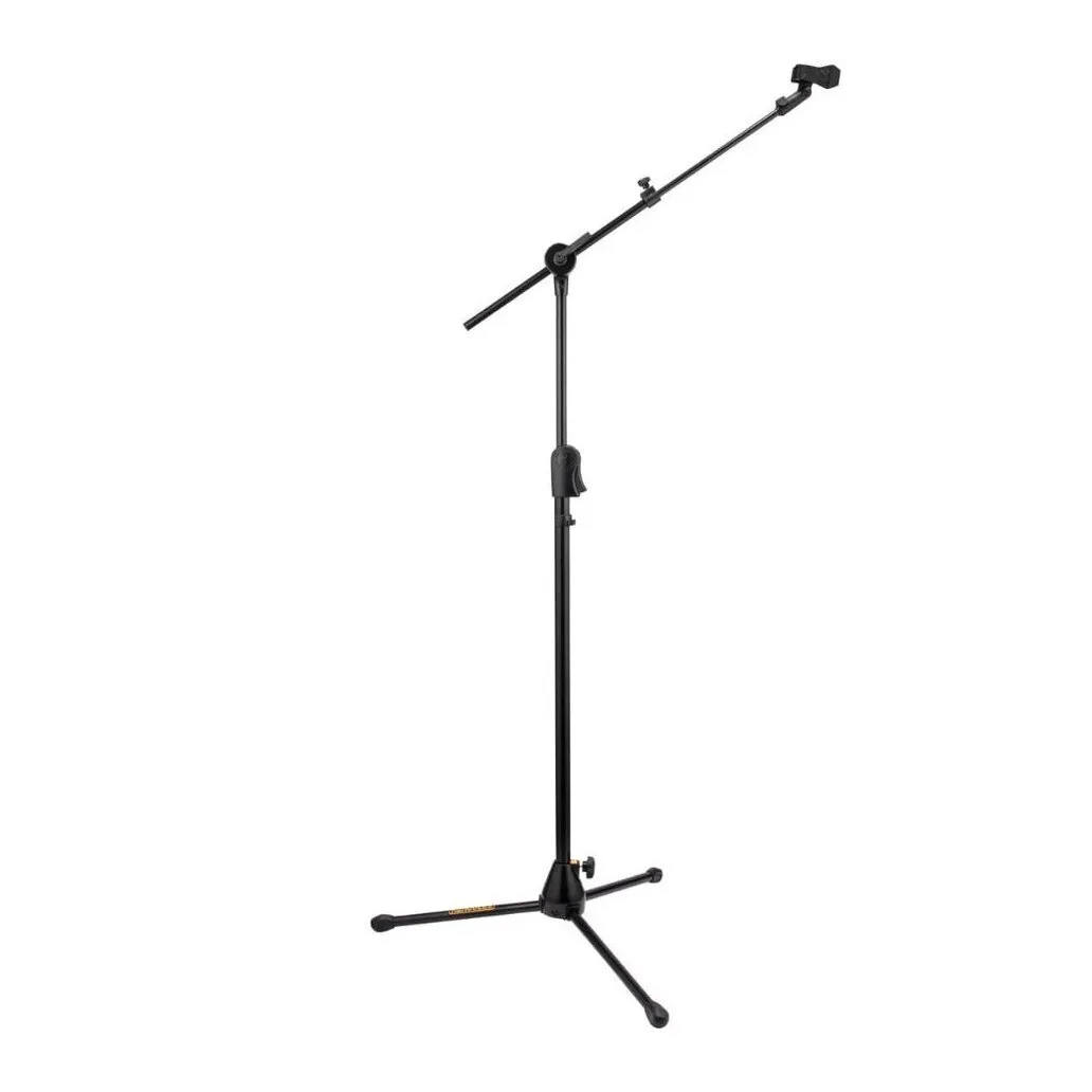 EZ CLUTCH TRIPOD MICROPHONE STAND WITH TELESCOPING HIDEAWAY 2-IN-1 BOOM