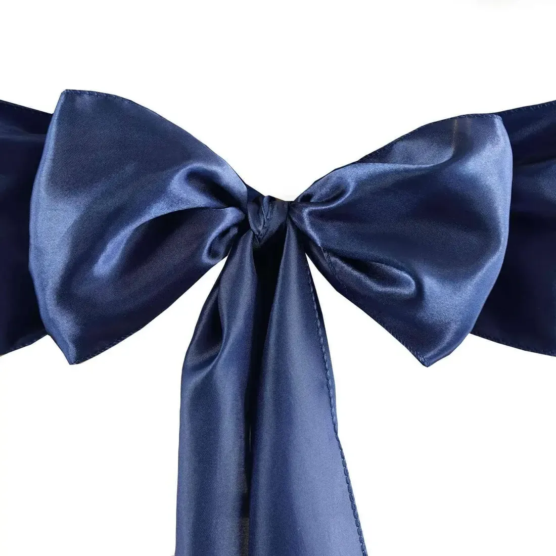 Navy Satin Chair Sashes 6x106