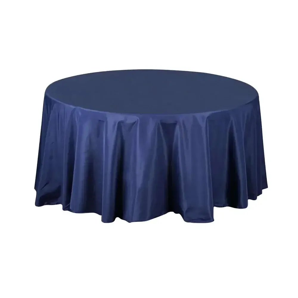 108" Round Poly - Navy Blue