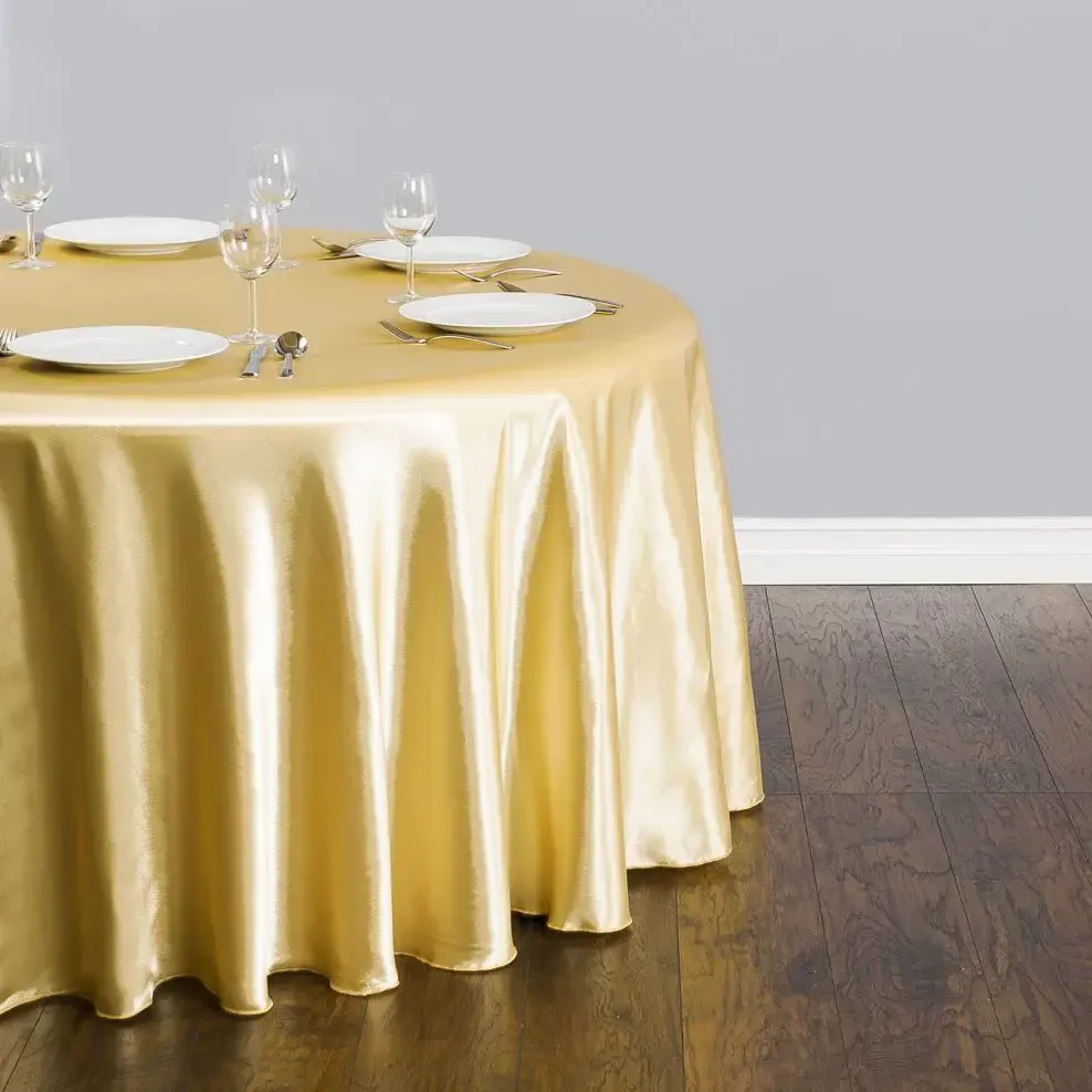 120" Round Satin - Gold