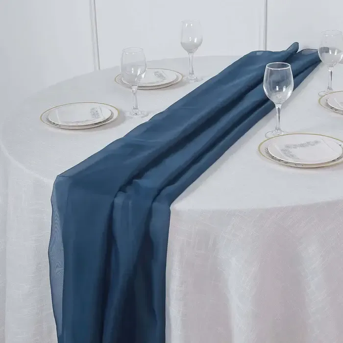 Table Runner Sheer - Navy