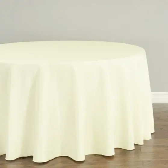 120" Round Polyester - Ivory 