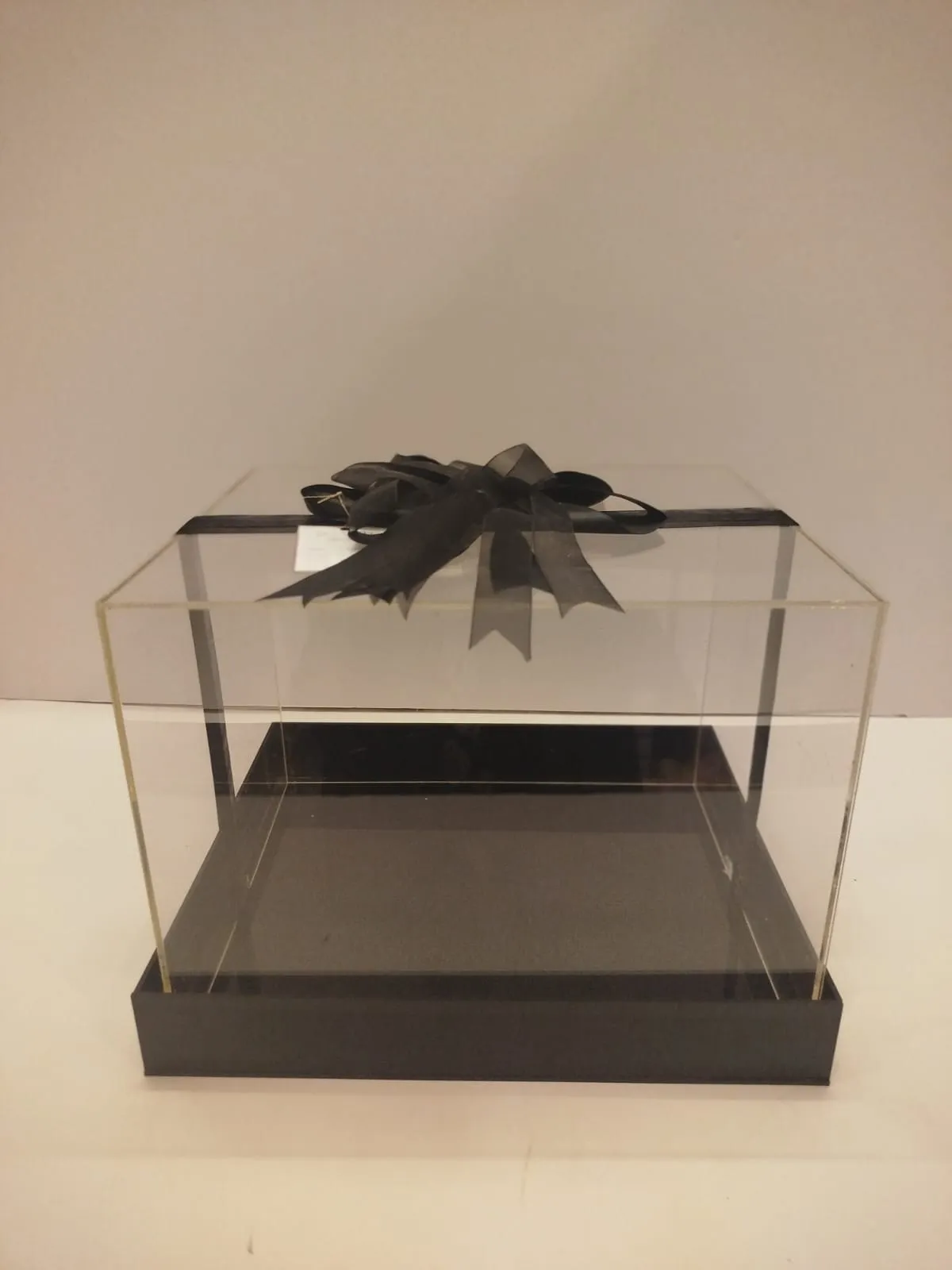 Acrylic box with acrylic tray Size 12x14 inches Height 10 inches