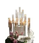 Square Base Crystal Candle stands Large