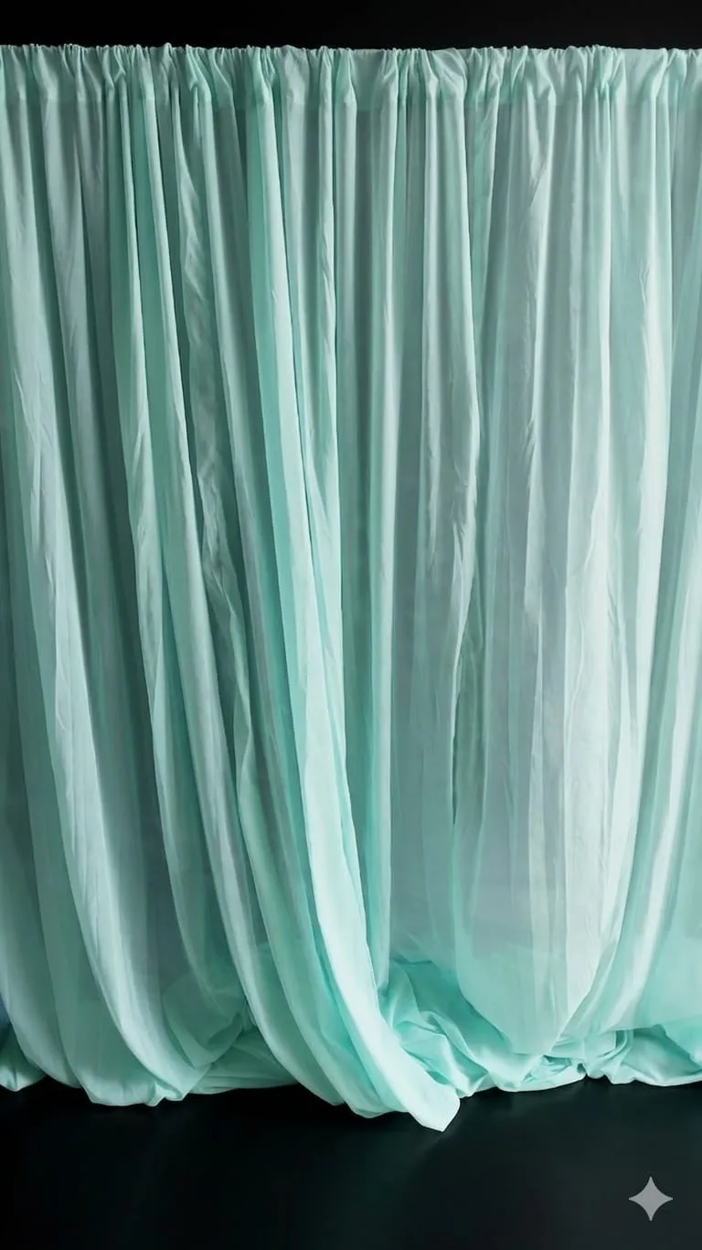 Powder Blue Chiffon Curtains (52)