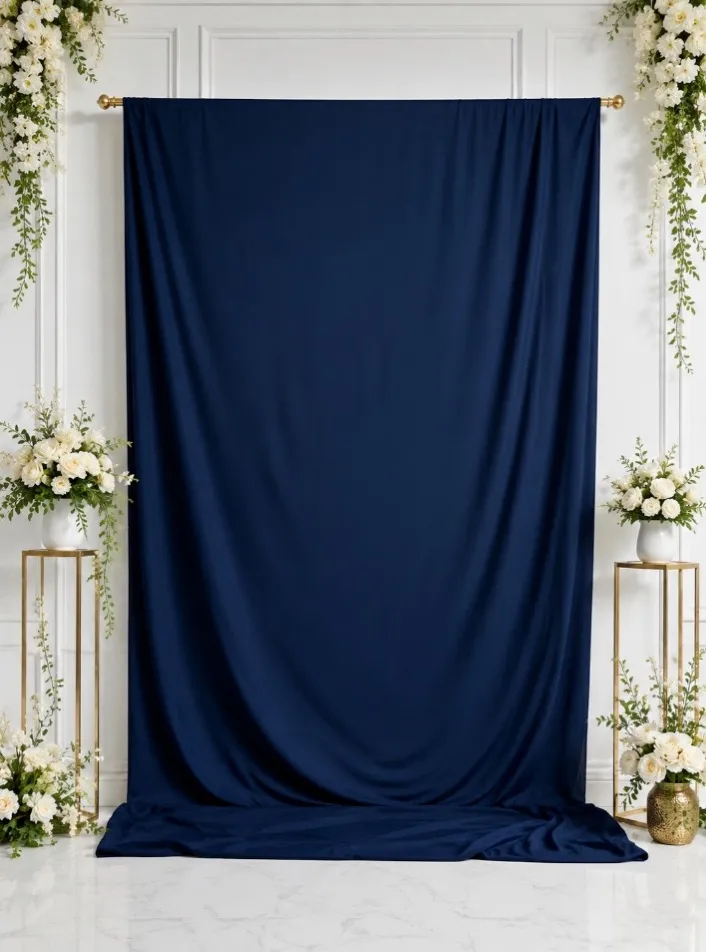 Navy Blue Backdrop Fabric (1)