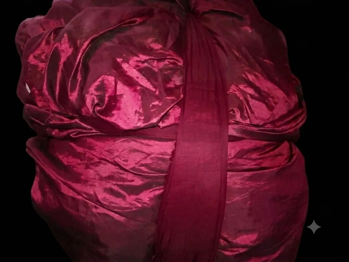 Maroon Silk Ceiling Roof (1)