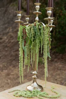 silver candle stand