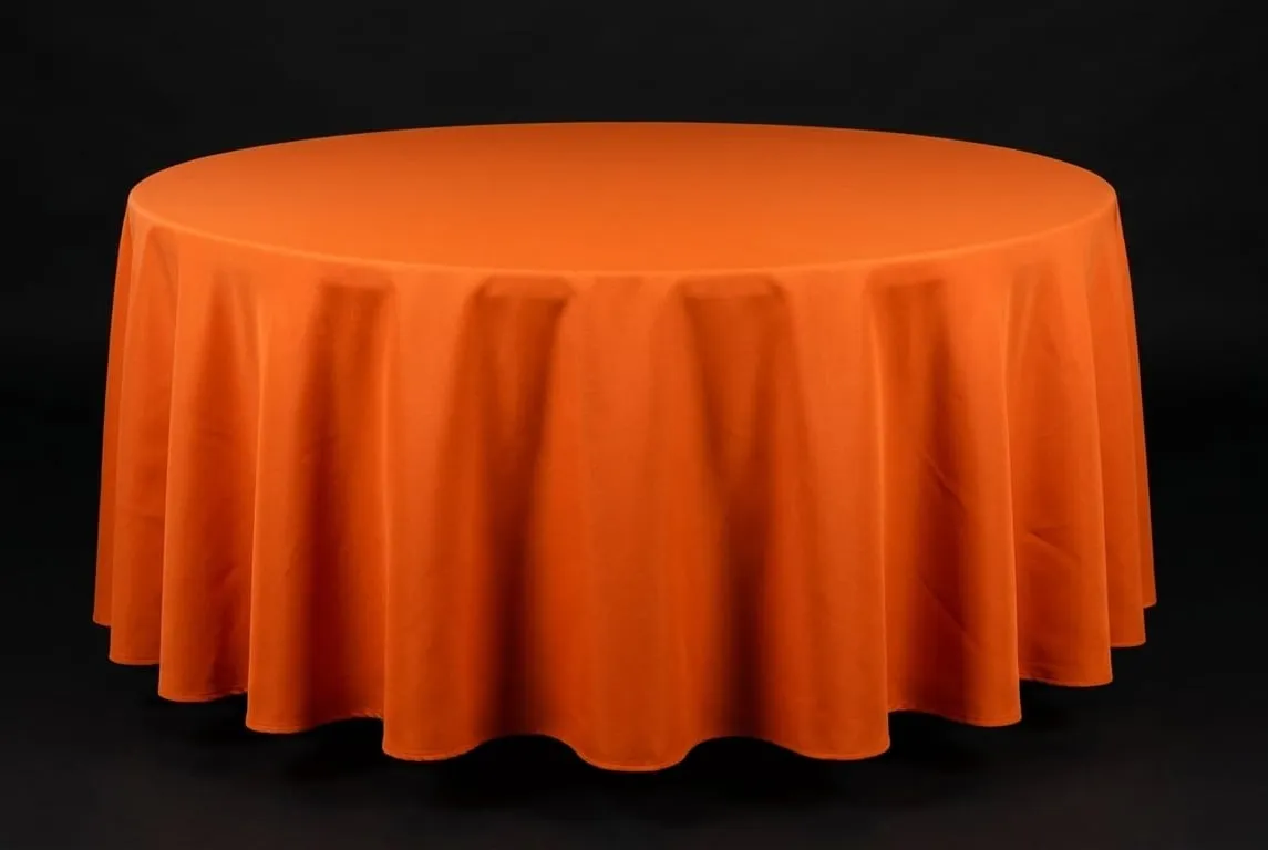 Orange Silk Round Tablecloths (3)